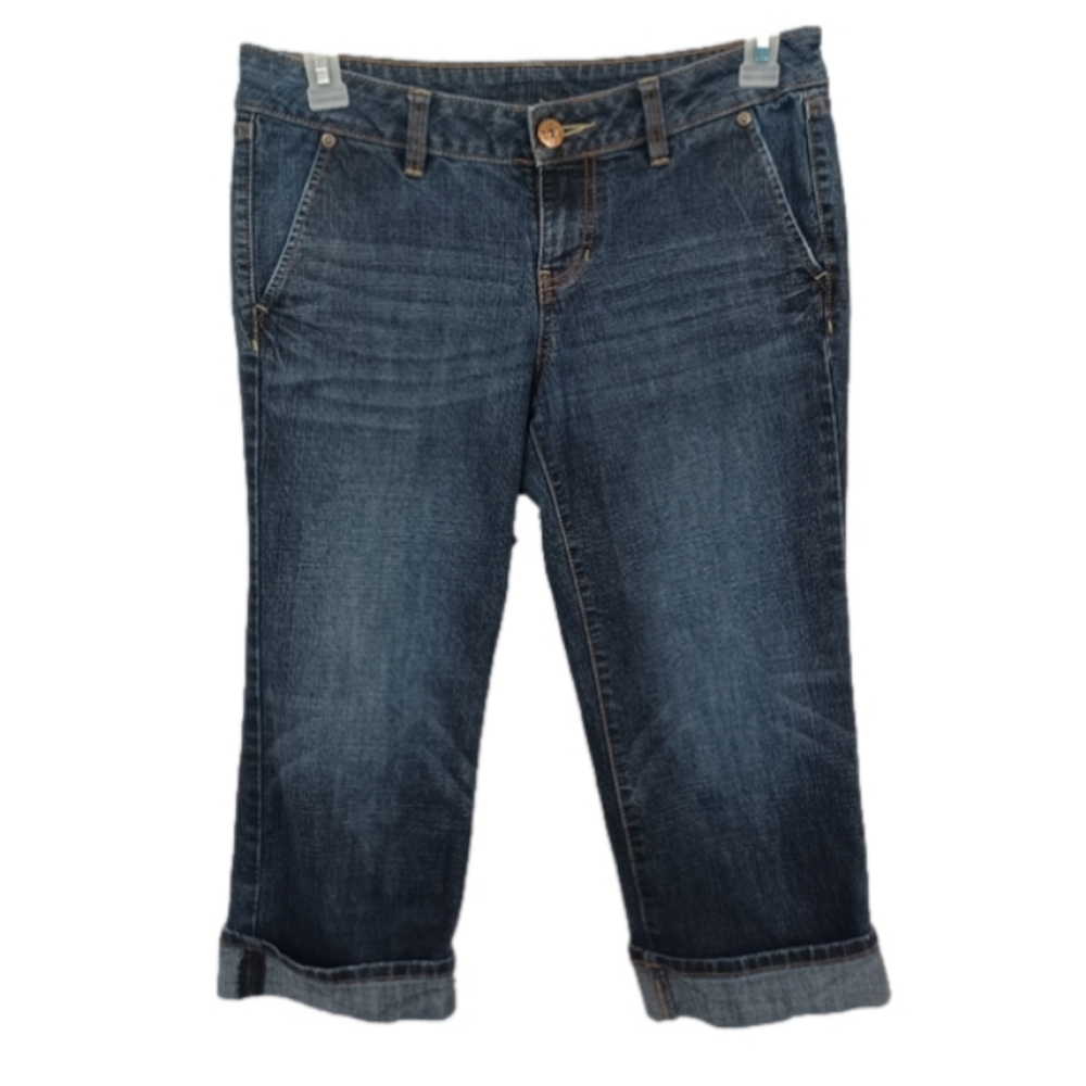 Apt. 9 Denim Cuffed Casual Jean Capri Pants Summer Blue Jeans SIZE 6